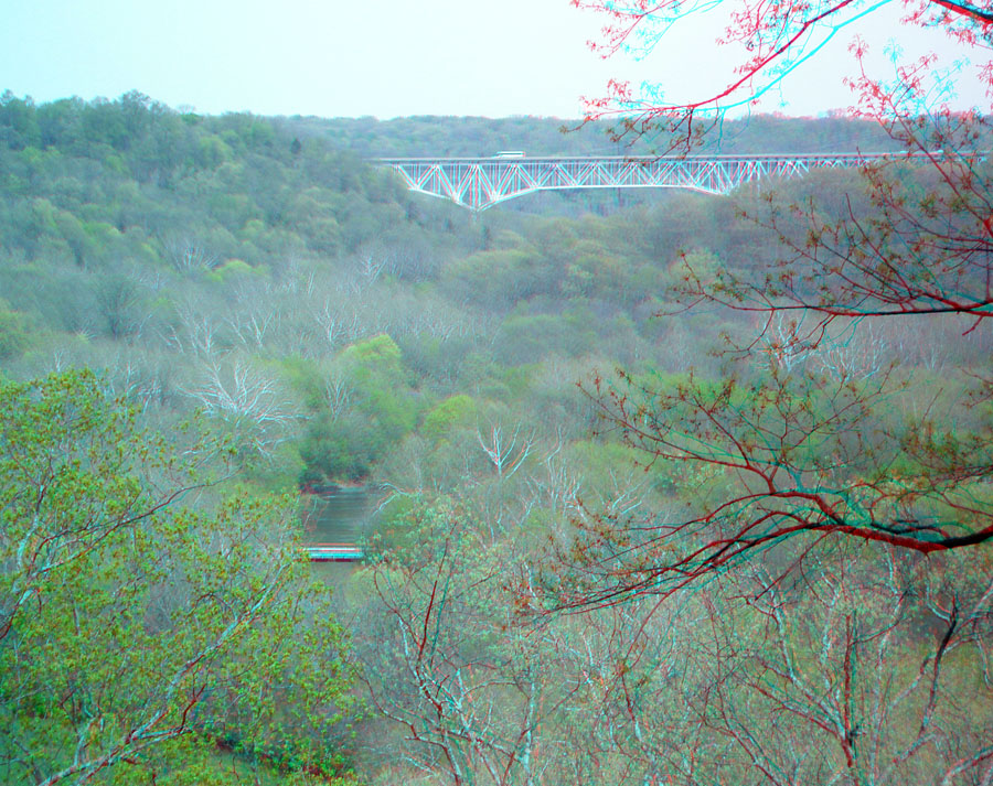View of the Little Miami River valley and the I-71 high bridge.