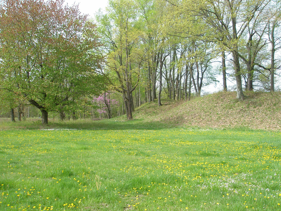 Earthworks in Fort Ancient Memorial Park