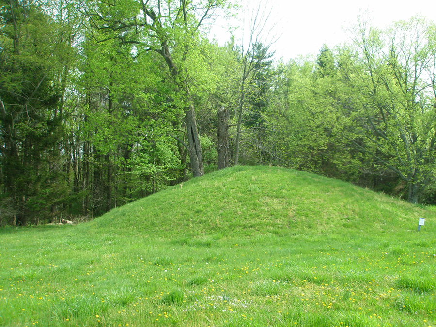 An indian mound in Fort Ancient Memorial Park