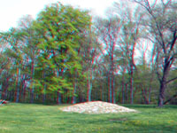 Stone covered mound at Fort Ancient