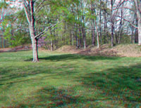 Earthworks and fields at Fort Ancient.
