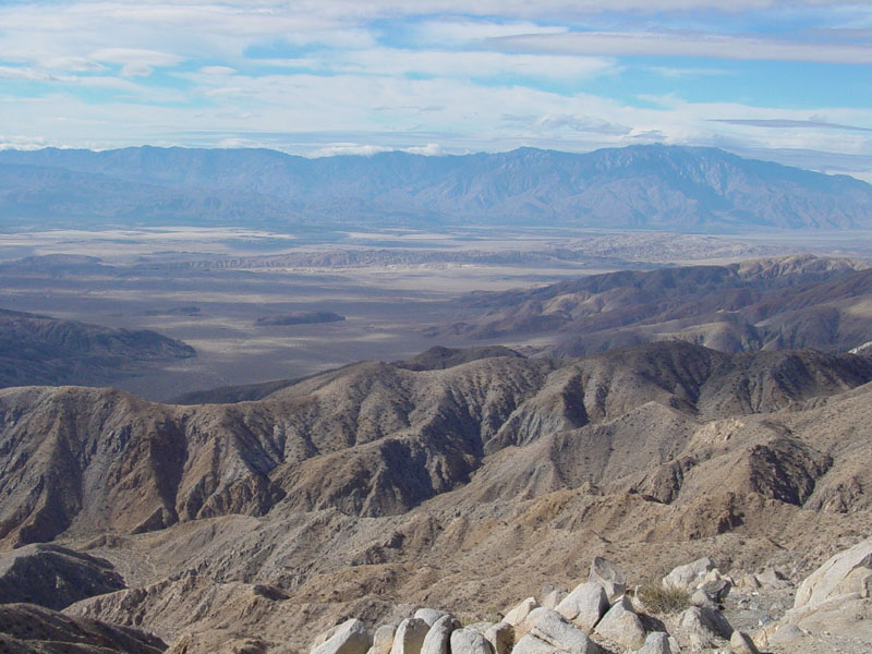 Storm clouds building over the San Jacinto Range