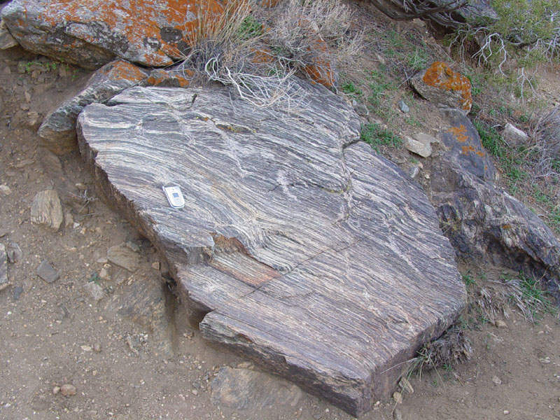 Banded gneiss on Ryan Mountain