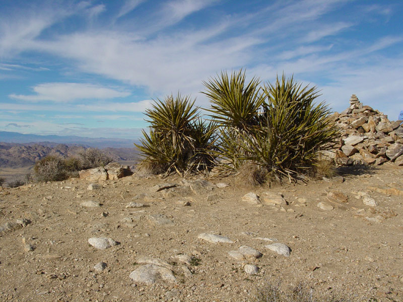 Stone cairn on top of Ryan Mountain