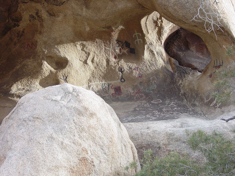 Petroglyphs and pictographs near Barker Reservoir