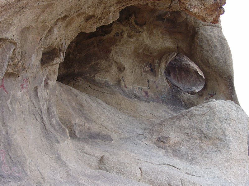 Petroglyphs and pictographs near Barker Reservoir