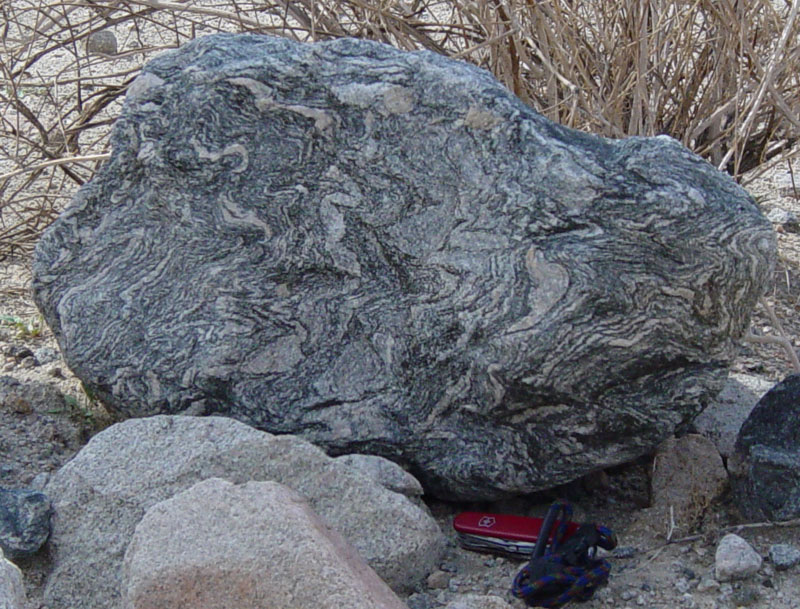 Gneiss boulder