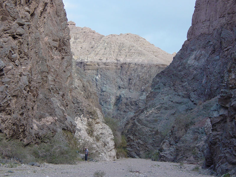 Precambrian rocks in upper Colored Canyon