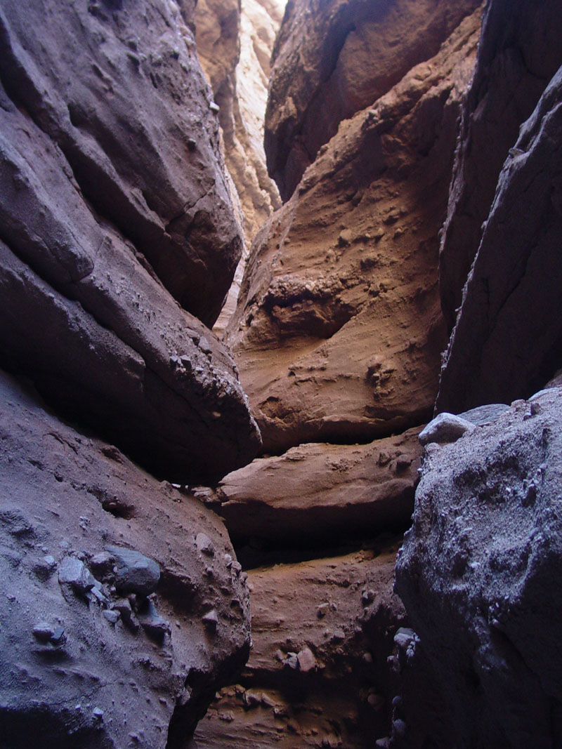 Slot canyon in Painted Canyon