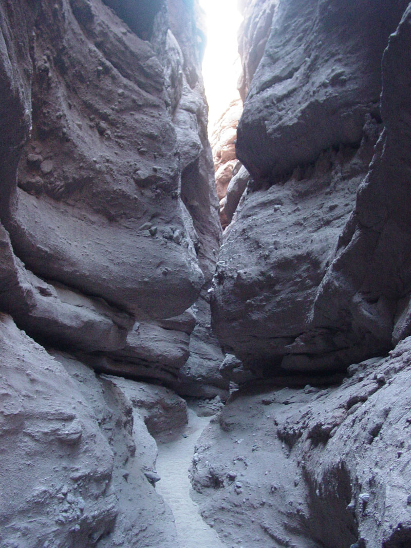 Slot canyon in upper Painted Canyon