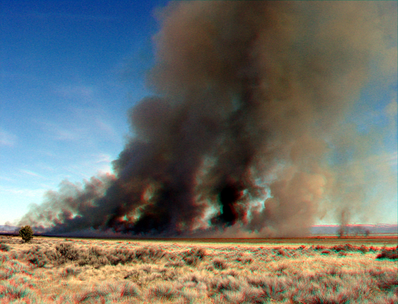 Grass fires at Tule Lake