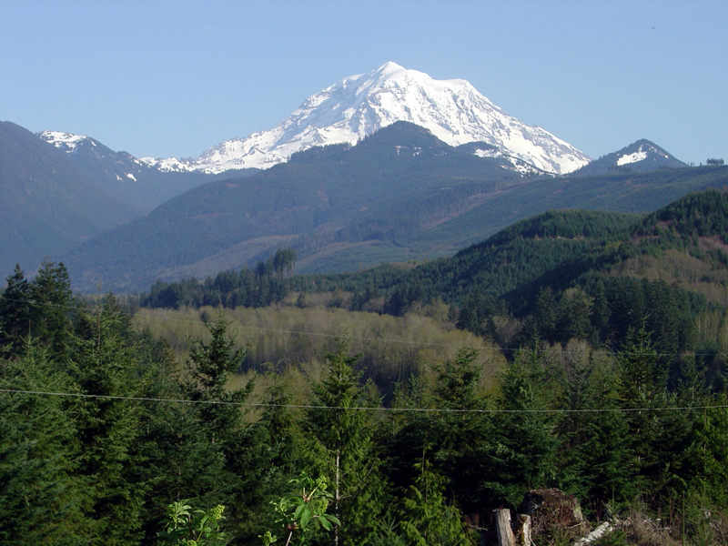 Mount Rainier's northwestern flank