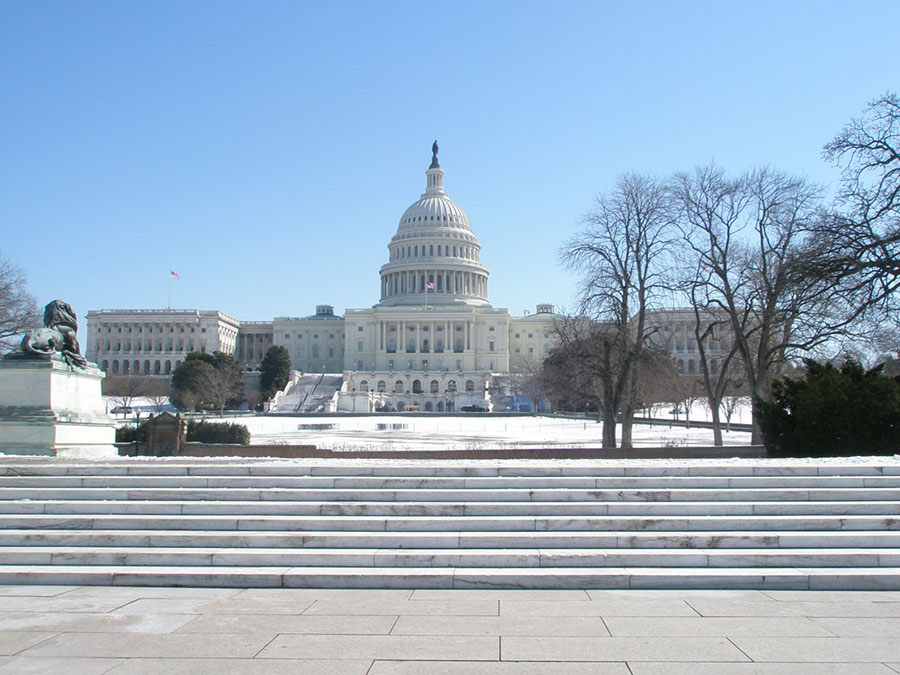 View of the U.S. Capitol Building and vicinity