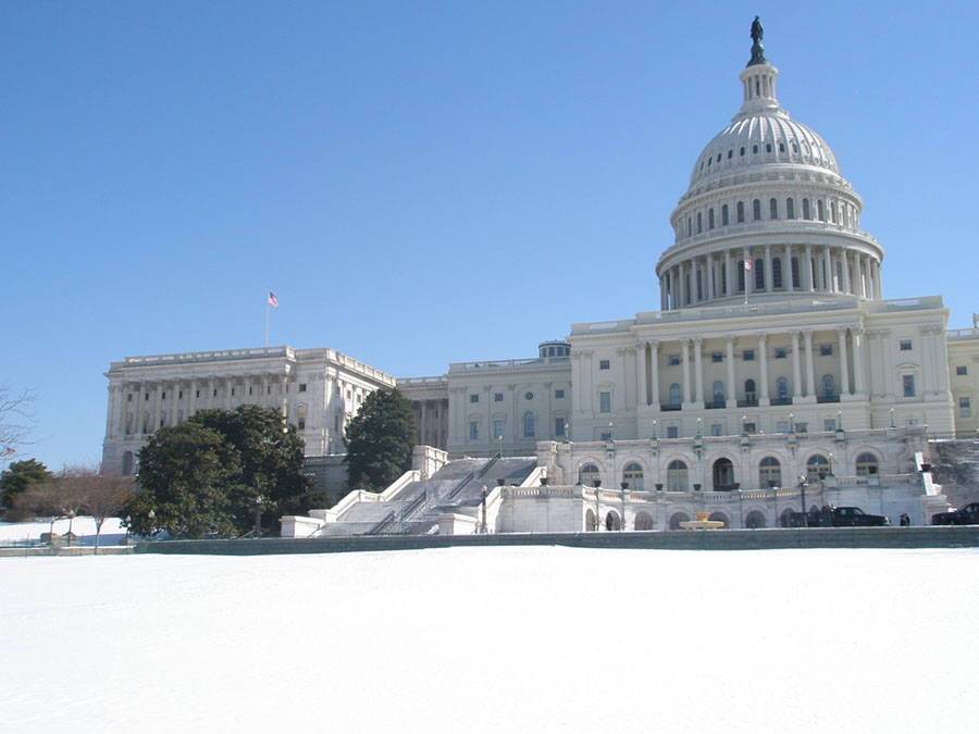 View of the U.S. Capitol Building and vicinity