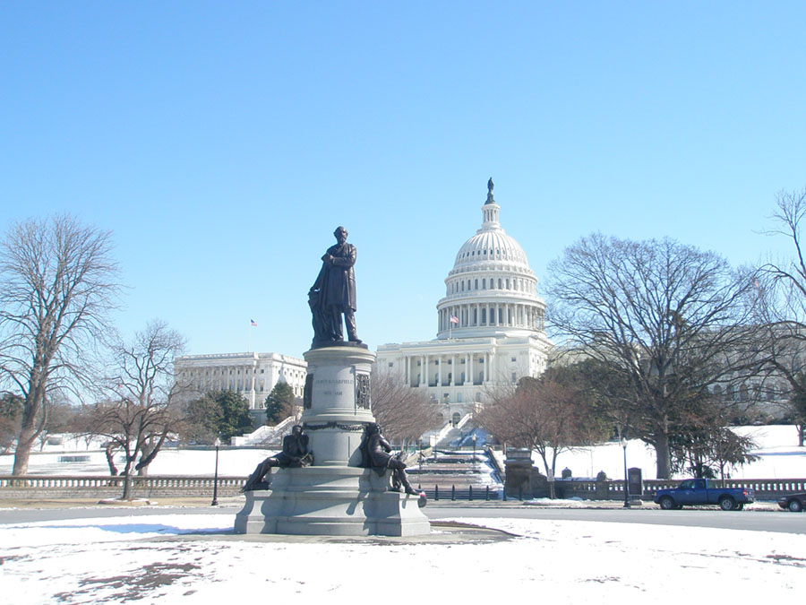 View of the U.S. Capitol Building and vicinity