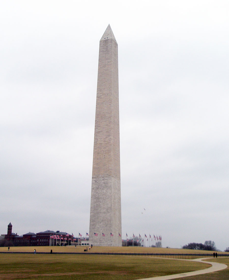 View of the Washington Monument and vicinity