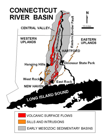 Geologic map of the Connecticut River Basin