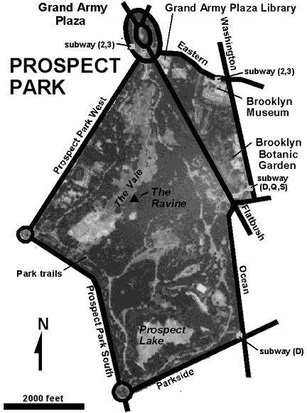 Map of Prospect Park, Brooklyn, New York