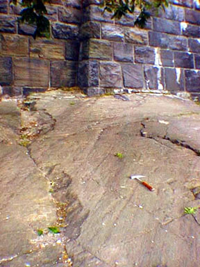 Glacial grooves at the Cloister Museum