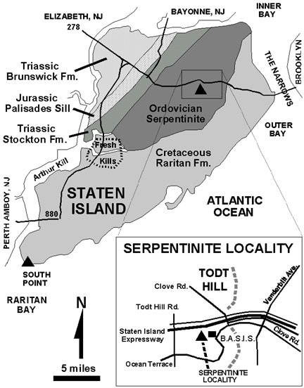 Staten Island serpentinite locality