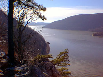 View of Hudson River fjord from Anthony's Nose Overlook