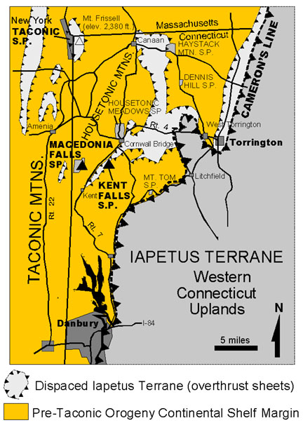 Map of the northwestern Connecticut region