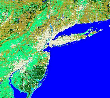 Landuse and landcover map of the New York City region