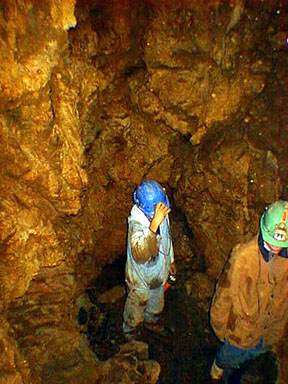 Spelunkers in Leigh Cavern, New Jersey