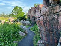 View of part of the loop trail as it passes along the outcrop belt of  of Souix Quartzite.