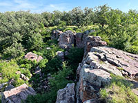 View of the Souix Quartzite escarpment that includes The Oracle (shown in Figure 16).