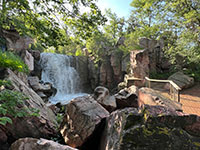 Winnewissa Falls on Pipestone Creek tumbles off the Souix Quartzite escarpment near an overlook along the park's loop trail.