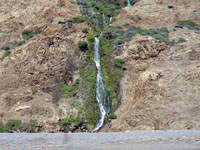 Falls on sea cliff