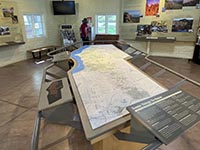 Map and displays in the Visitor Center.