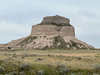 View of Dome Rock, a lone butte near the south end of the park.