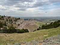 View looking east from the top of Scotts Bluff from near the trailhead parking area.