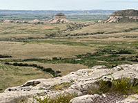 View of Sentinal Butte from South Overlook on Scotts Bluff