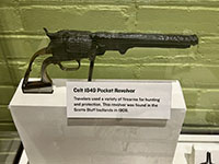 An old 6 gun artifact, one of many on display in the Visitor Center.