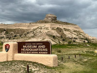 Sign near the entrance station near the Visitor Center.