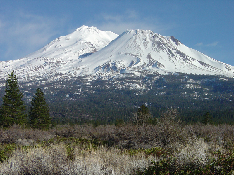 Mount Shasta and Shastina