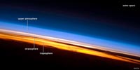 Layers of the atmosphere as viewed from space.