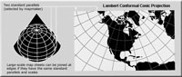 Map of North America Lambert Projection