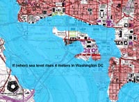 4 meter sea level rise in Washington DC