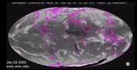 Global weather animation (infrared)