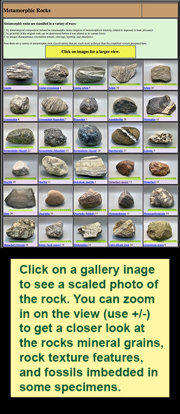 Click on this image to go to the Metamorphic Rocks website.